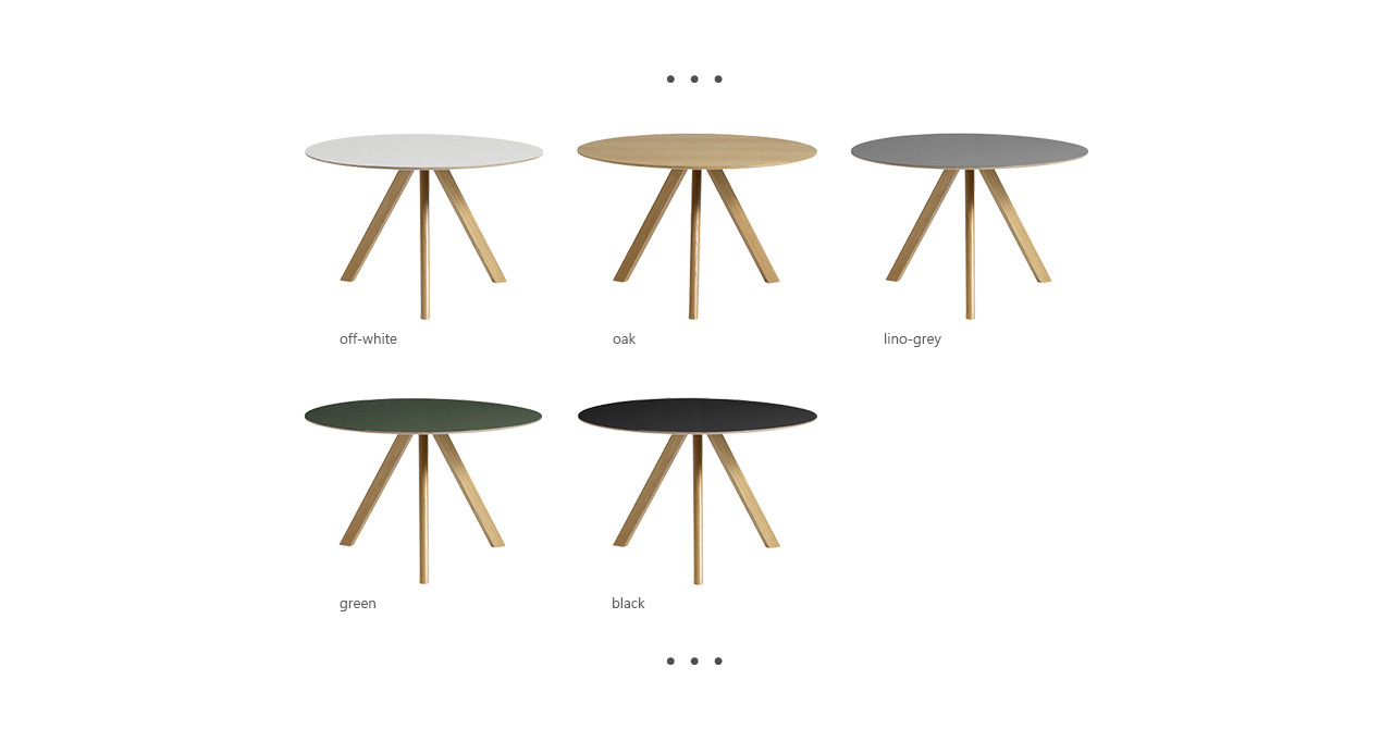 Table Salle à Manger Ronde Noire – Style Hay Copenhague – 120 Cm – Bois Et Chêne
