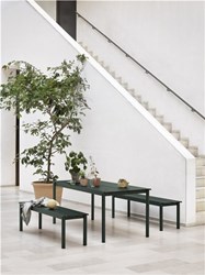 Linear-steel-series-table-bench-dark-green-Muuto